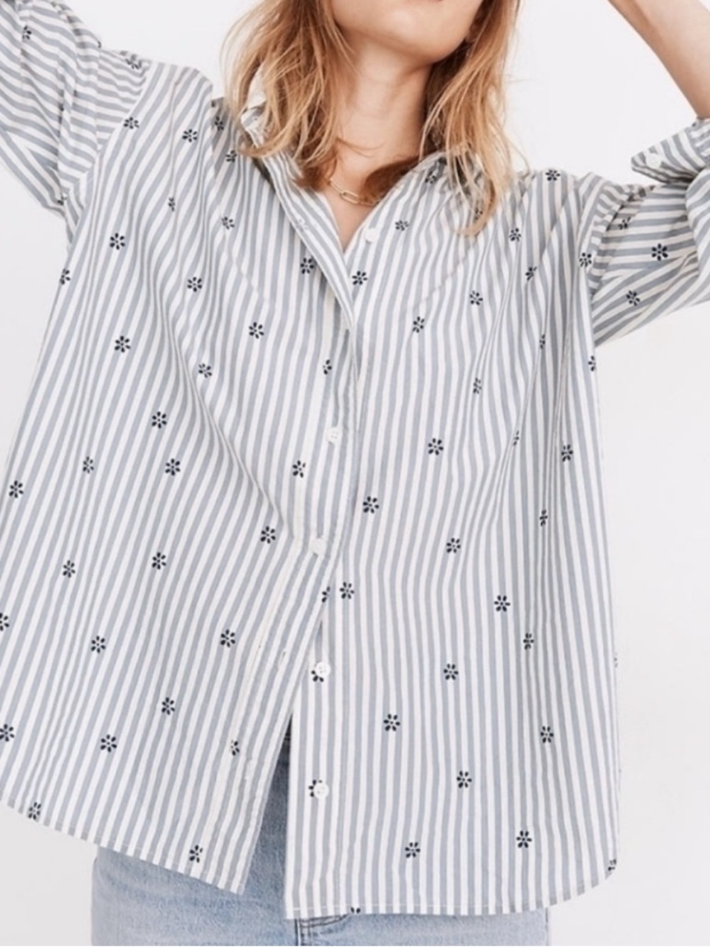 Madewell Floral Painter Oversized Button-Down Shirt